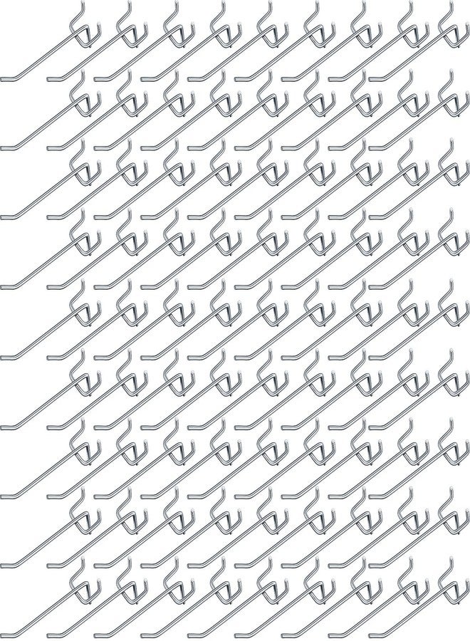 هوتوب مجموعة هوتوب لتنظيم أدواتك، تتضمن 200 خطافًا للوحات التثبيت، تناسب أوتاد الرفوف مقاس 1/8 بوصة و1/4 بوصة، مثالية لعرض الأدوات على لوحات التثبيت الطويلة مقاس 4 بوصات، وتنظيم المرآب، والتعليق على الحائط، وتخزين الأدوات، باللون الفضي. - Image 1